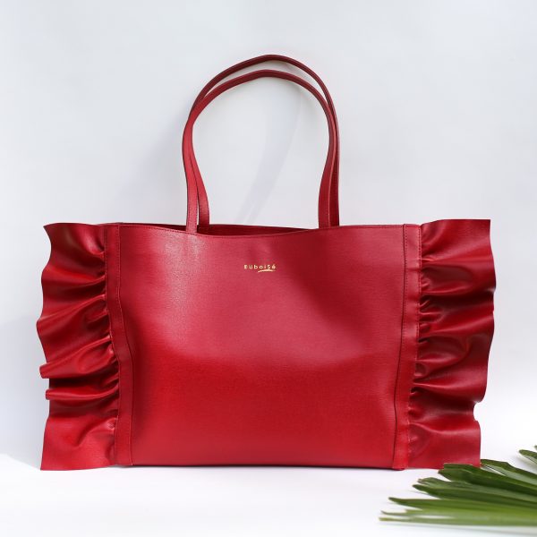 Shopper Bag Ruches -Cherry